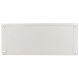 Front plate with plastic insert, for HxW=150x800mm