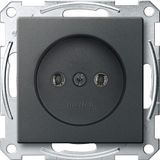 Socket-outlet without earthing contact, screw terminals, anthracite, System M