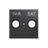 8550 CN Cover TV/R socket SAT Black - Sky Niessen