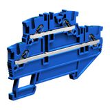 Push-in terminal block 1.5mm2, 2-levels, blue color