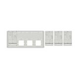 Set Meter box insert 1-row, 4 meter boards / 9 Modul heights