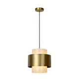 Lucide FIRMIN - Pendant light - Ø 30 cm - 1xE27 - Matt Gold / Brass