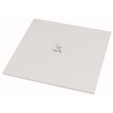 Top plate, closed, IP55, for WxD=1200x200mm, grey