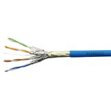 F/FTP Cable Cat.6a, 4x2xAWG23/1, 500MHz, LS0H-3, Dca, blue