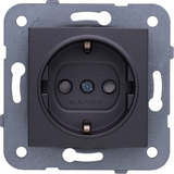 Karre Plus-Arkedia Dark Grey (Quick Connection) Child Protected Earthed Socket