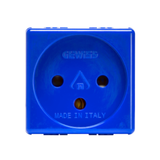 ISRAELI STANDARD SOCKET-OUTLET 250V ac - FOR SPECIAL REQUIREMENTS - 2P+E 16A - 2 MODULES - BLUE - SYSTEM