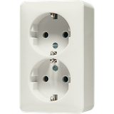 SCHUKO® socket, 47 mm high 6020KIA