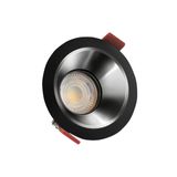 FIALE COMFORT ANTI - GLARE GU10 250V IP20 FI85x50mm BLACK round, reflector silver, adjustable
