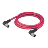 sercos cable M12D plug angled M12D plug angled red