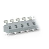 PCB terminal block push-button 2.5 mm² gray