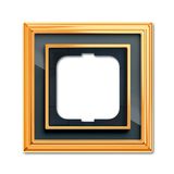 1721-835 Cover Frame Busch-dynasty® polished brass anthracite