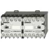 Reversing interlocked pair, 9 A/4 kW + 1B auxiliary on both sides, 230
