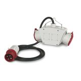 2-WAY ADAPTOR 3P+E 32A IP44 W/CABLE