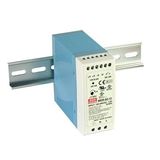 Pulse power supply unit 24V 2.5A 60W mounted on a DIN rail