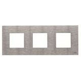 N2273 OX Frames 3-gang / 2+2+2-modules - Noble - Stainless Steel