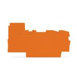 End and intermediate plate 0.8 mm thick orange
