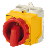 Load break switch COMO 3P 20A enclosed yellow/red handle