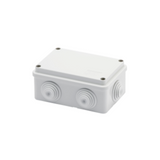 JUNCTION BOX WITH PLAIN SCREWED LID - IP55 - INTERNAL DIMENSIONS 120X80X50 - WALLS WITH CABLE GLANDS - GWT960ºC - GREY RAL 7035