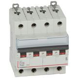 DX³6000 10kA high inlet and low outlet screw circuit breaker 4P 400~ - 16A - D curve - for traditional HX³ comb