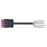 pre-assembled connecting cable Eca Socket/open-ended pink
