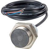 Proximity switch, E57P Performance Short Body Serie, 1 NC, 3-wire, 10 – 48 V DC, M30 x 1.5 mm, Sn= 10 mm, Flush, NPN, Stainless steel, 2 m connection