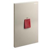 Galion - 2 gangs vertical double pole 45A switch with red power indicator - Champagne