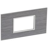 Arteor Surround Plate Shaver Socket/3 Module Square Grey Oak