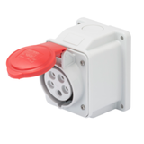 10° ANGLED SURFACE-MOUNTING SOCKET-OUTLET - IP44 - 3P+N+E 16A 380-415V 50/60HZ - RED - 6H - SCREW WIRING