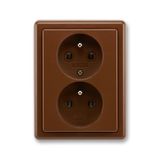 5512C-2349 H3W Socket outlet double, earthing pin