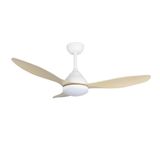 Stel Dimmable LED DC Ceiling Fan CCT White+Wood