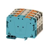 Feed-through terminal block, PUSH IN, 50 mm², 1000 V, 150 A, Number of