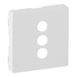 Cover plate Valena Life - triple RCA socket - white