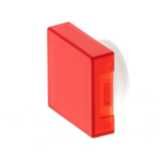 Pushbutton, illuminated, square, IP40, red