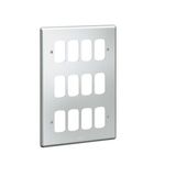 Synergy™ - Front plate - for 12 Grid modules - 3x2 gang - metalclad