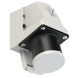 CEE-wall mounted plug 32A 4p 7h with lid