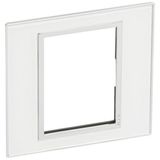 Plate Arteor - British std - square - 3 modules 1-gang - mirror white