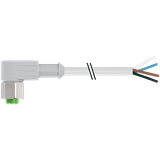 M12 female 90° A-cod. with cable F&B PVC 4x0.34 gy UL/CSA 3.5m