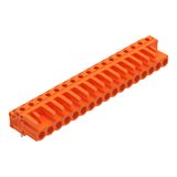 THT female header angled Pin spacing 5.08 mm orange