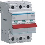 3-pole, 125A Modular Switch with Red Toggle