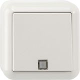 Off/toggle control switch, 1-pole, polar white, surface-mounted