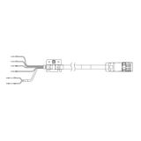 1S series servo motor power cable, 20 m, with brake, 400 V: 7.5 kW