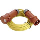 CEE-cable extension for construction site 32A / 22 Kw 25m AT-N07V3V3-F 5G2,5 yellow