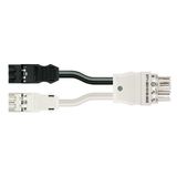 pre-assembled Y-cable;Eca;2 x plug/socket;black/white