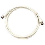 S4H Coax Patchcord, 2xF-Quick straight, >90dB,ClassA,wh,1.0m