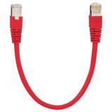 Patch cord, Cat.6A iso, 1 m red (similar RAL 3000)