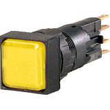 Indicator light, flush, yellow, +filament lamp, 24 V