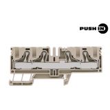 Feed-through terminal block, PUSH IN, 10 mm², 800 V, 57 A, Number of c