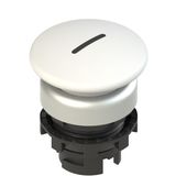 White mushroom pushbutton with gear E2 1PU2F249L2