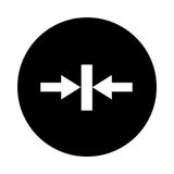 Button plate, flat black, clamp symbol