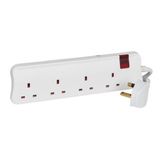 Multi-Outlet Extension Sockets British Standard 4X2P+E + 1 DP switch Illuminated British Standard plug + 3M cable length